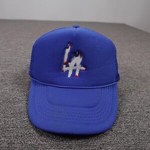 Vintage Los Angeles Dodgers Hat Cap Snap Back One Size Blue MLB Baseball Nissun